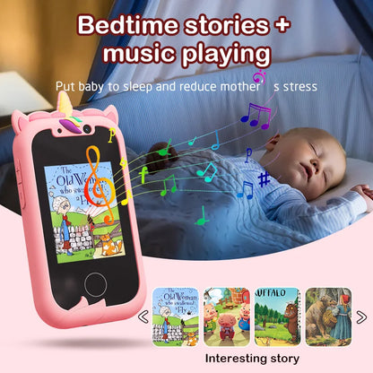 Children Phone Educational Toys Musical Toy Unicorn Baby Mobile Selfie Camera with 512Mb TF Card Toys for Babies Birthday Gifts